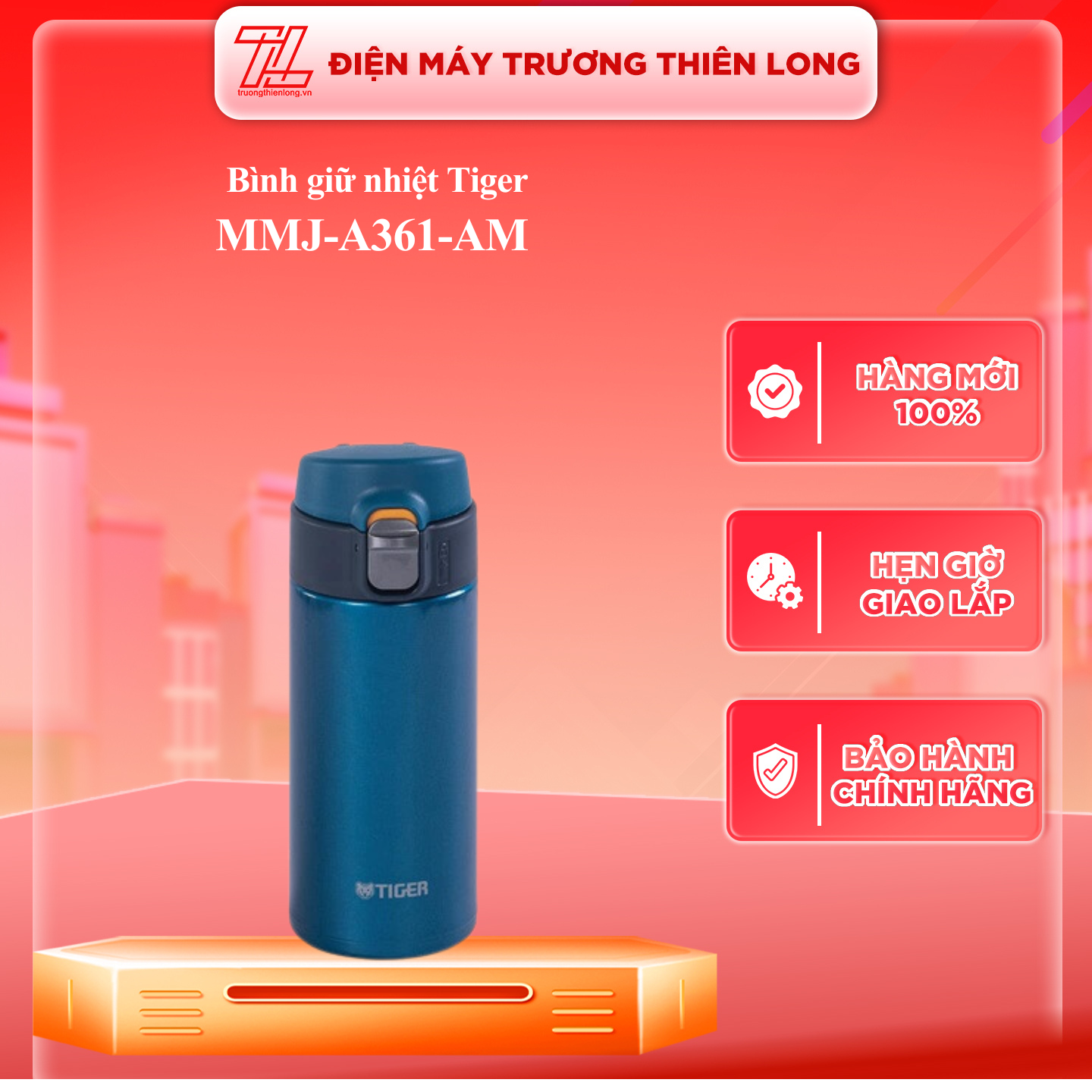 Bình Giữ Nhiệt Lưỡng Tính Tiger Mmj - A361 360Ml - Xanh Nước Biển