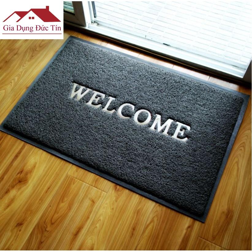 Thảm nhựa chùi chân Welcome 40x60cm. Thảm welcome nhựa rối