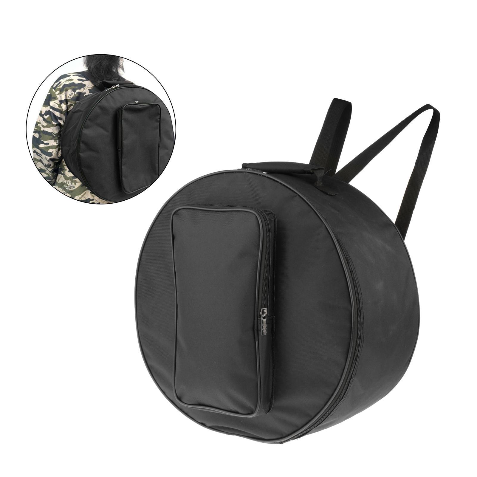 Snare Drum Bag Case Storage Bag with Shoulder Strap Outside Pockets