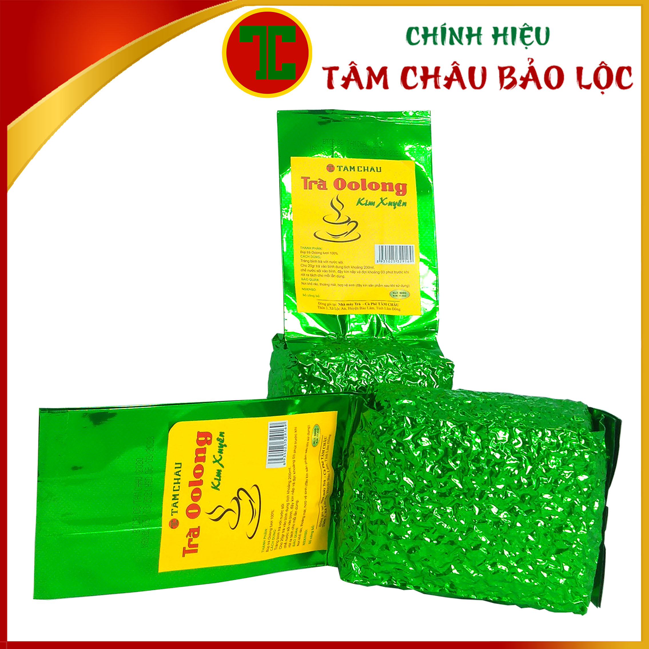 [TÂM CHÂU] Trà Oolong Kim Xuyên Bao Nhôm 500Gr