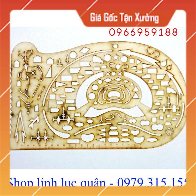 Thước chỉ huy tham mưu mẫu 2 (30x18cm)