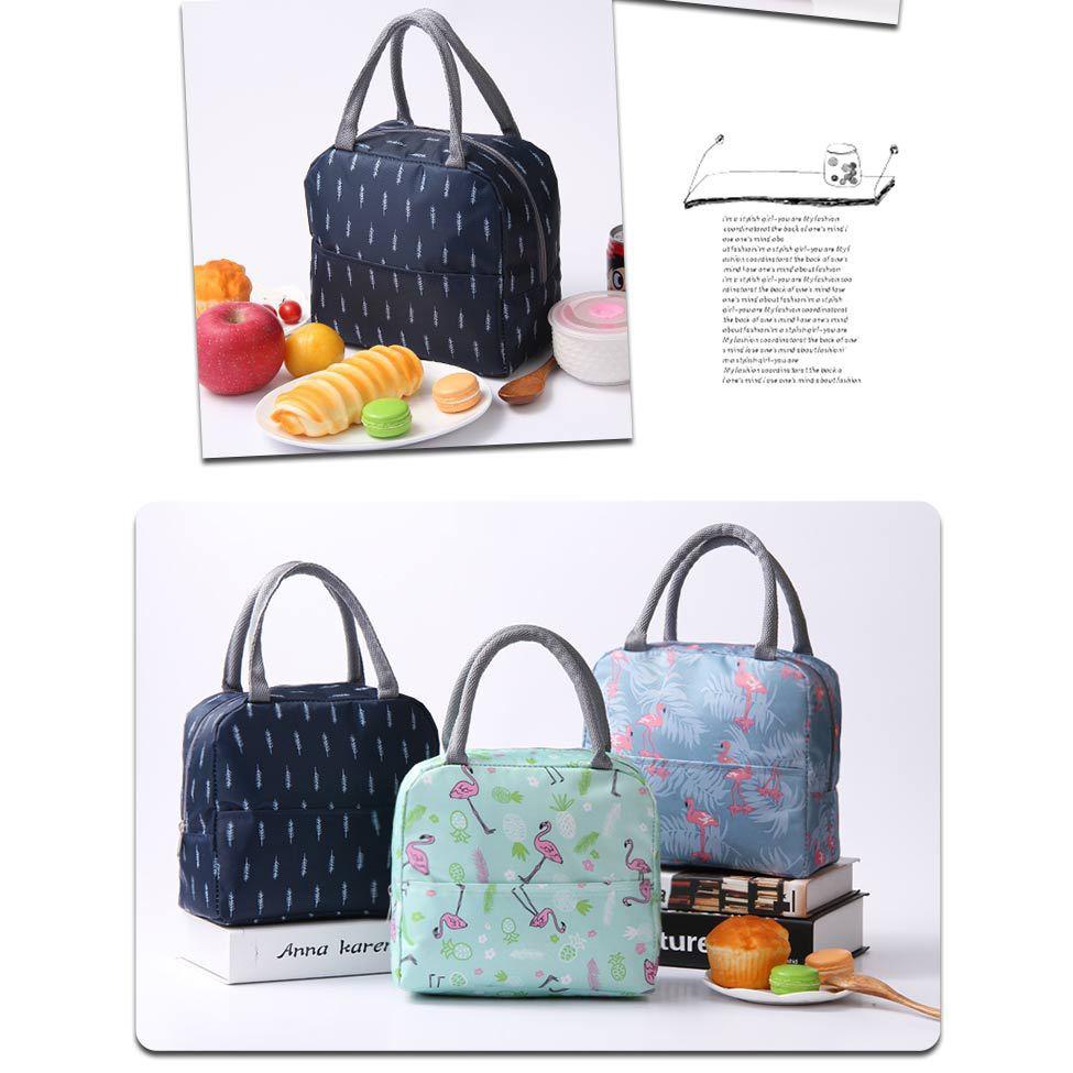 Túi Giữ Nhiệt Chống Nước Dễ Thương Vải Twill Oxford 230D Cao Cấp 22x12x20CM - Lunch Bag - Mã TG006