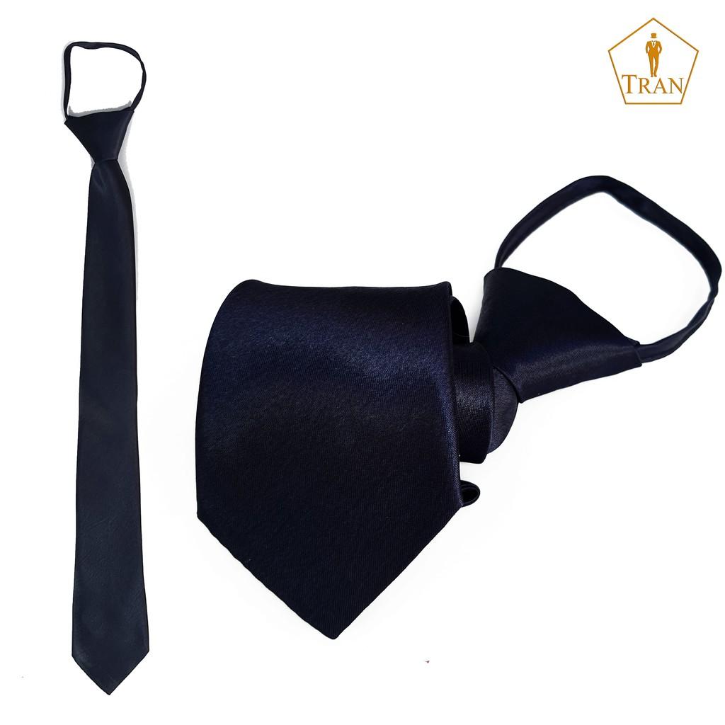 Cavat, Caravat, Cravat Nam Dây Kéo Thắt Sẵn 7cm, 8cm Cao Cấp