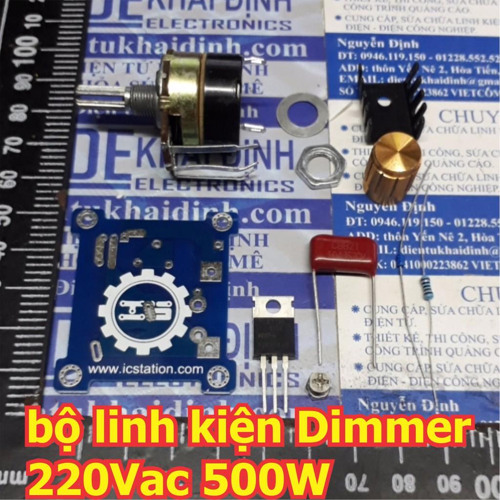 Bộ linh kiện module điều khiển Dimmer động cơ, bóng đèn sợi đốt... AC 220V 500W kde5340