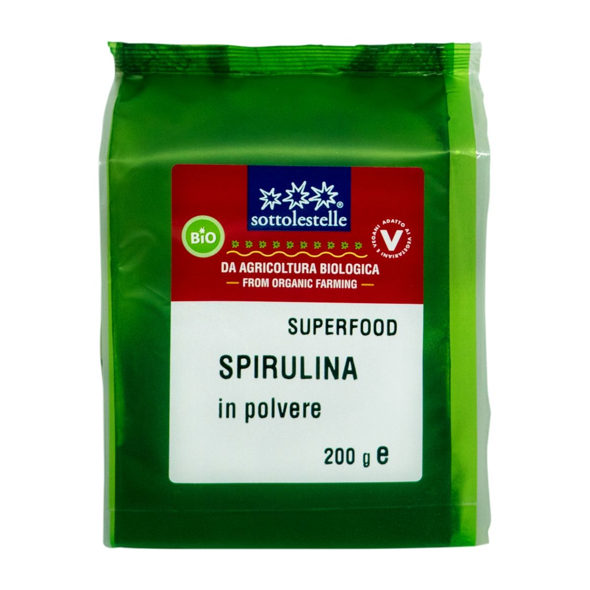 Bột Tảo Spirulina Hữu Cơ 200g Sottolestelle Organic Spirulina Powder 200g