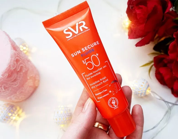 Kem Chống Nắng Kiềm Dầu, Không Gây Bóng Nhờn SVR Sun Secure Fluide SPF+ 50ml + Tặng 1 Băng Đô Tai Mèo ( Màu Ngẫu Nhiên)