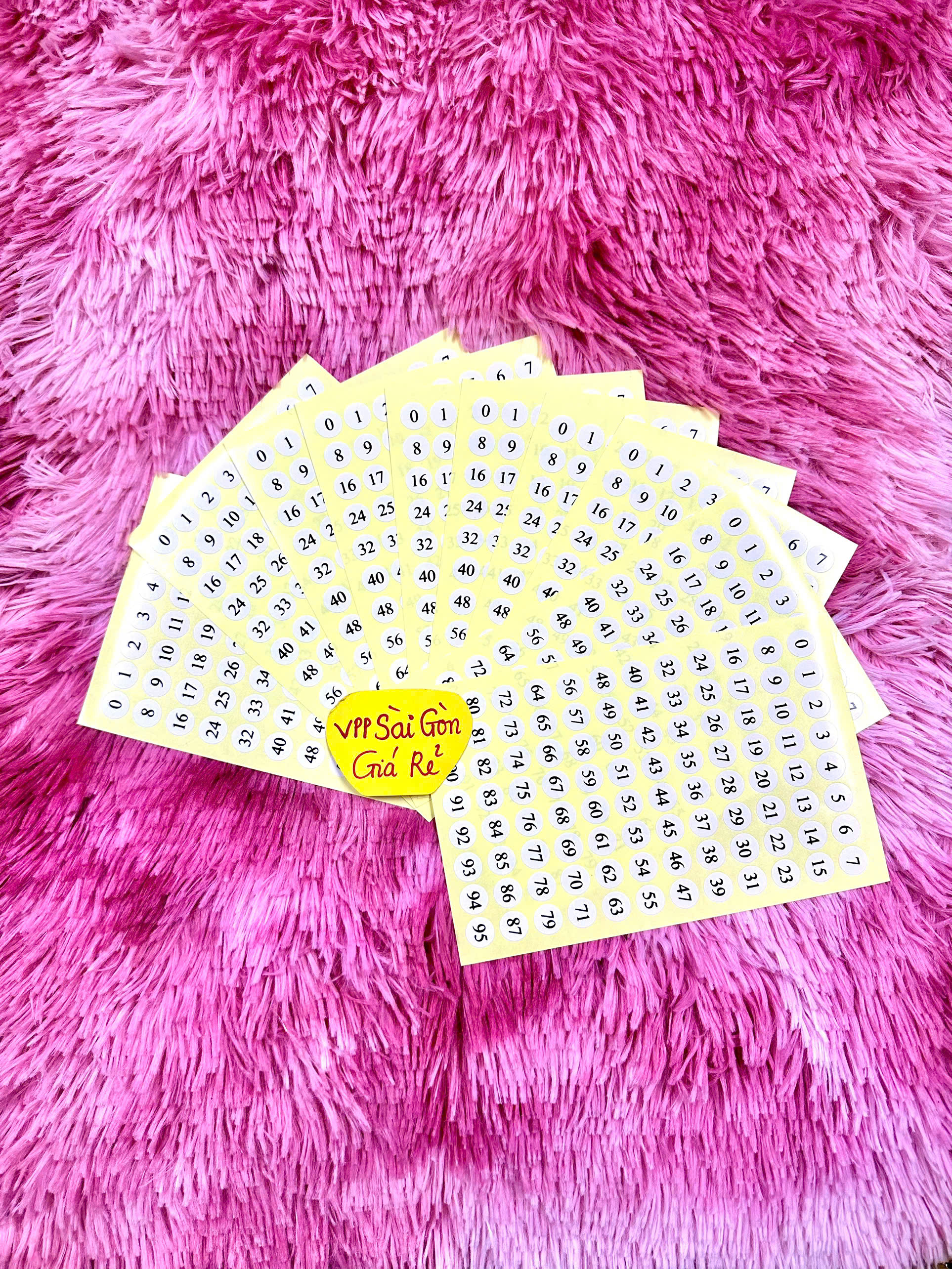 Xấp 10 Tờ Decal Tomy Số Thứ Tự Từ 0-95