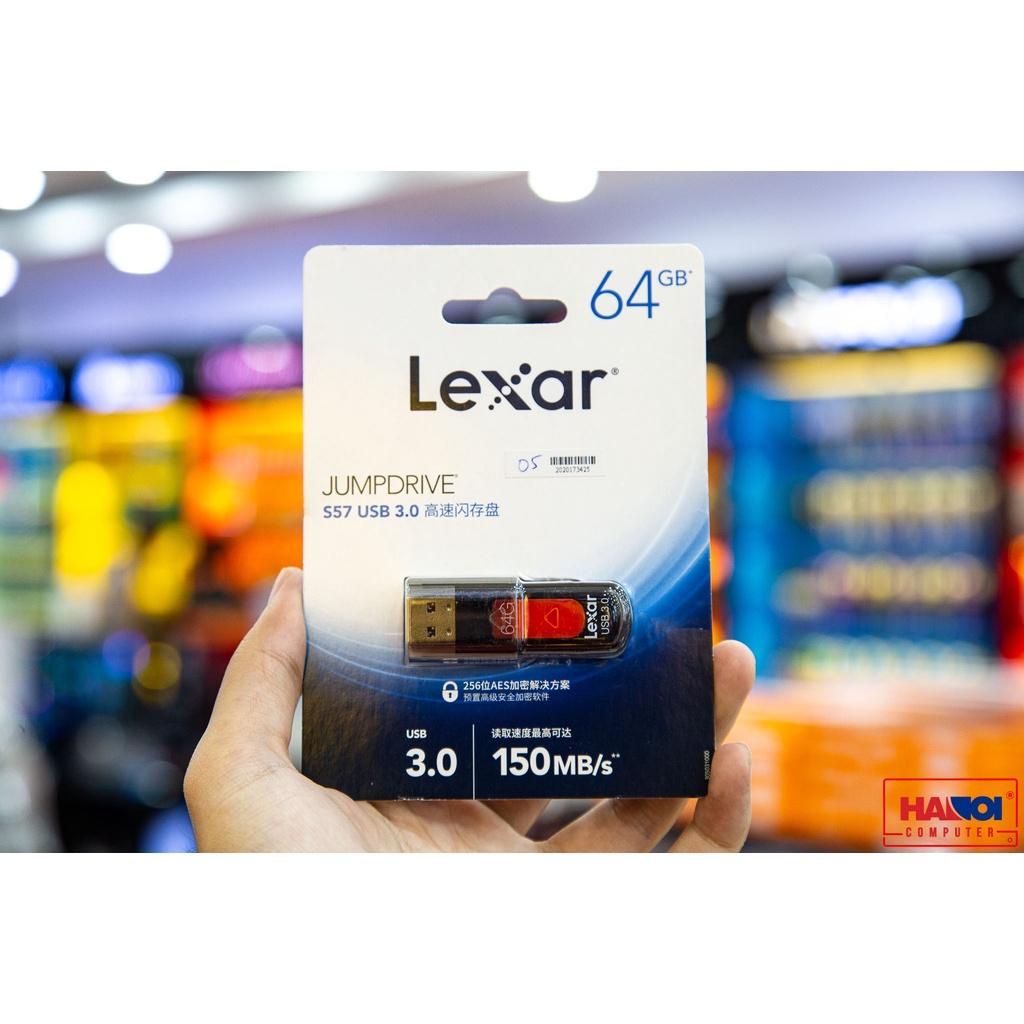 USB LEXAR JUMPDRIVE S57 3.0 64GB  - Hàng Chính Hãng