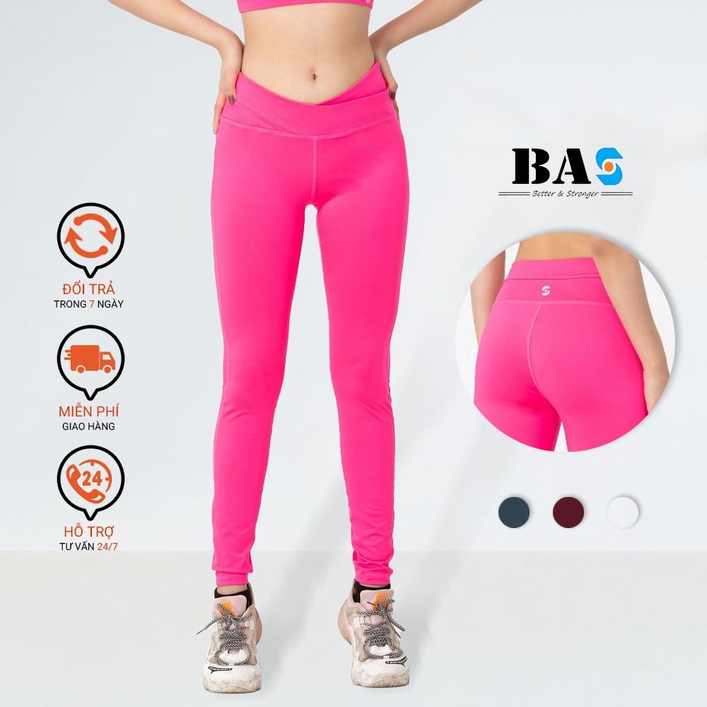 Quần dài legging tập yoga gym aerobic nữ chất thun mịn co giãn thấm hút mồ hôi - QD40042