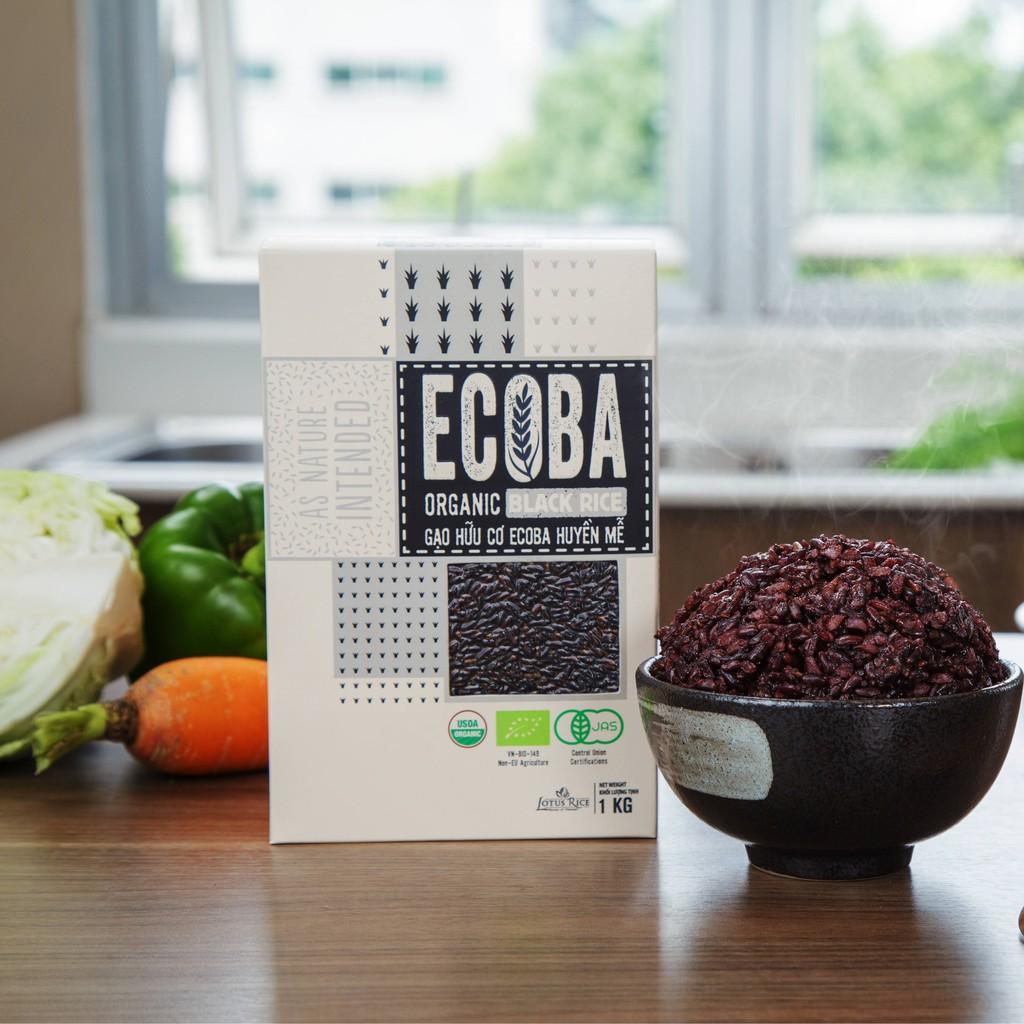 Gạo lứt đen hữu cơ cao cấp/ECOBA Huyền Mễ 1kg