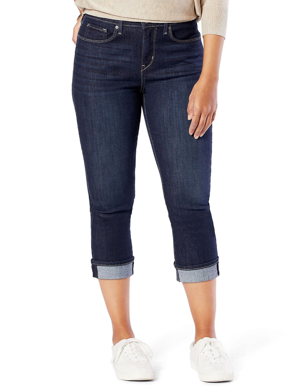 Quần jean 9 tất lật lai có size 26-44 . Vải dày và co giãn. YUME JEAN BIGSIZE.
