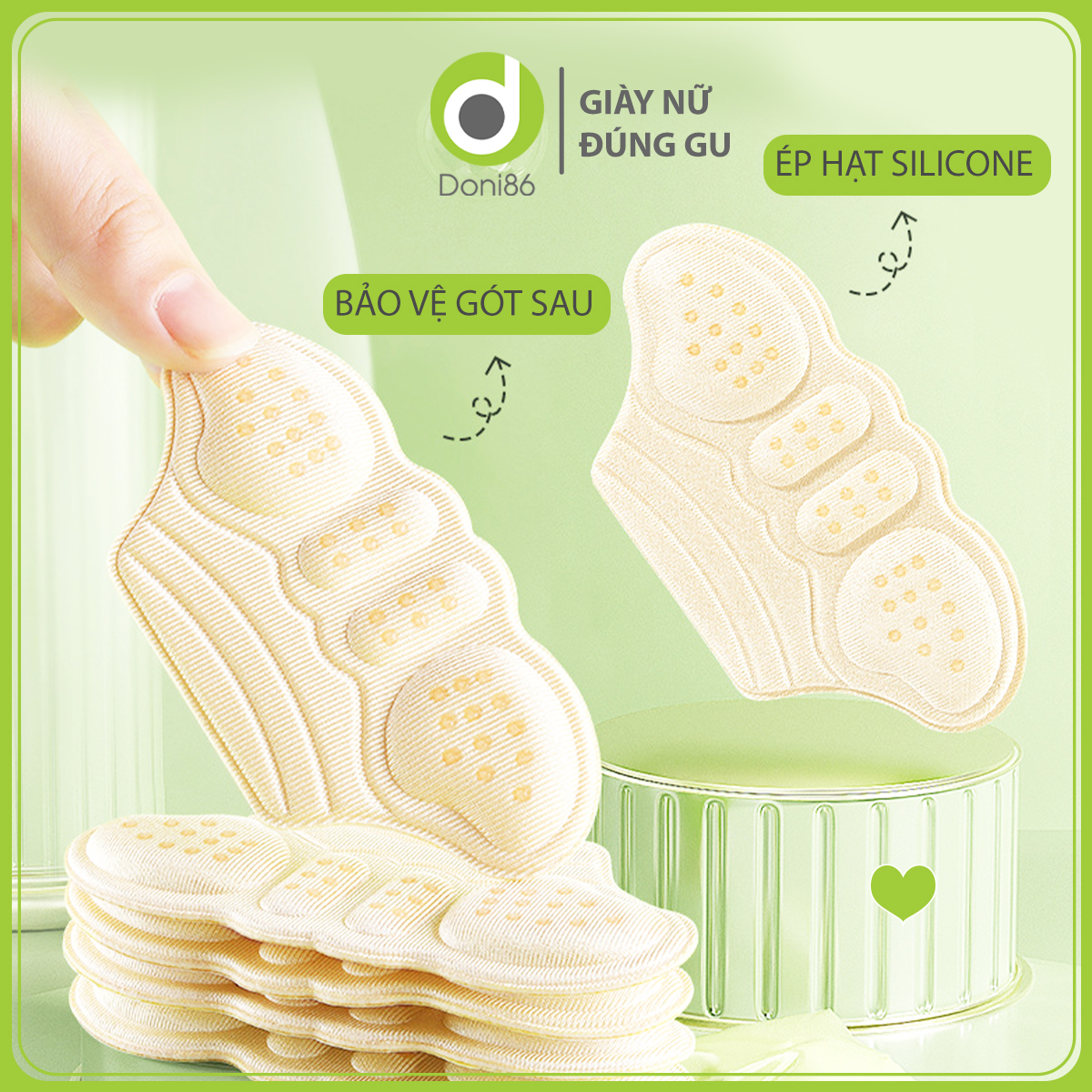 Combo 2 cặp lót giày cao gót hình cánh bướm giúp giảm size, chống trầy da, tuột gót - Doni - DOPK275