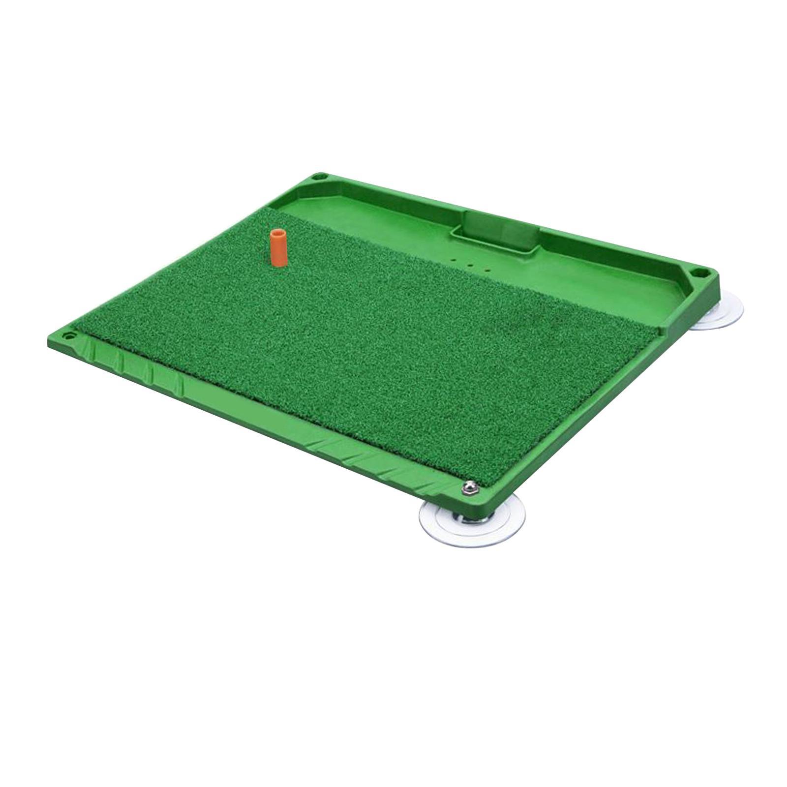 Golf Hitting Mat with Golf Ball Tray 17" x 20" Training Mat Indoor Mat