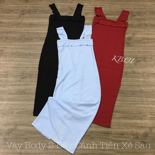 Váy Body 2 Dây Cánh Tiên Xẻ Sau Sang Chảnh - SIÊU PHẨM Dài 1m1