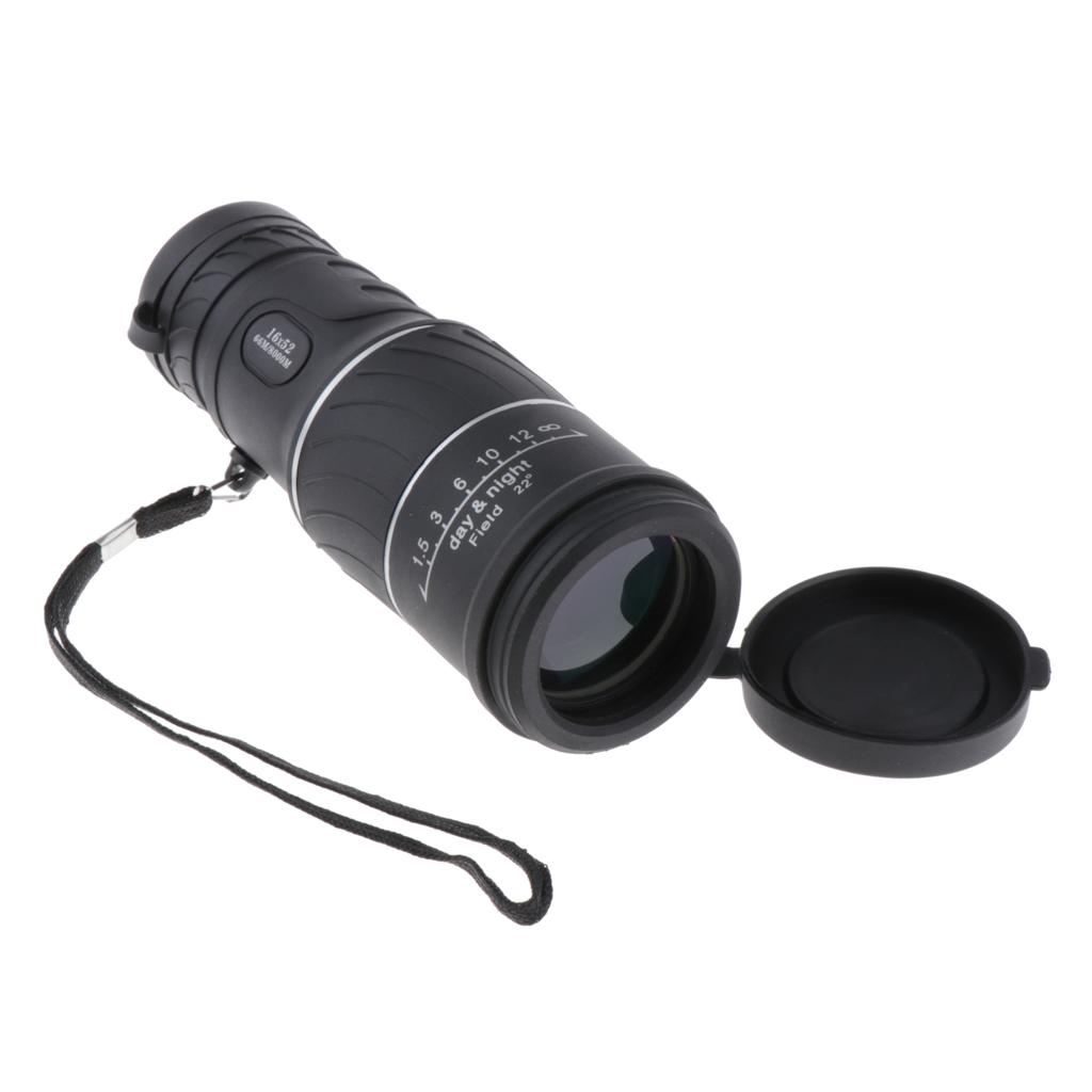 Telescope 16x52 Portable Wide-angle Monocular Night Vision & Objective Cover