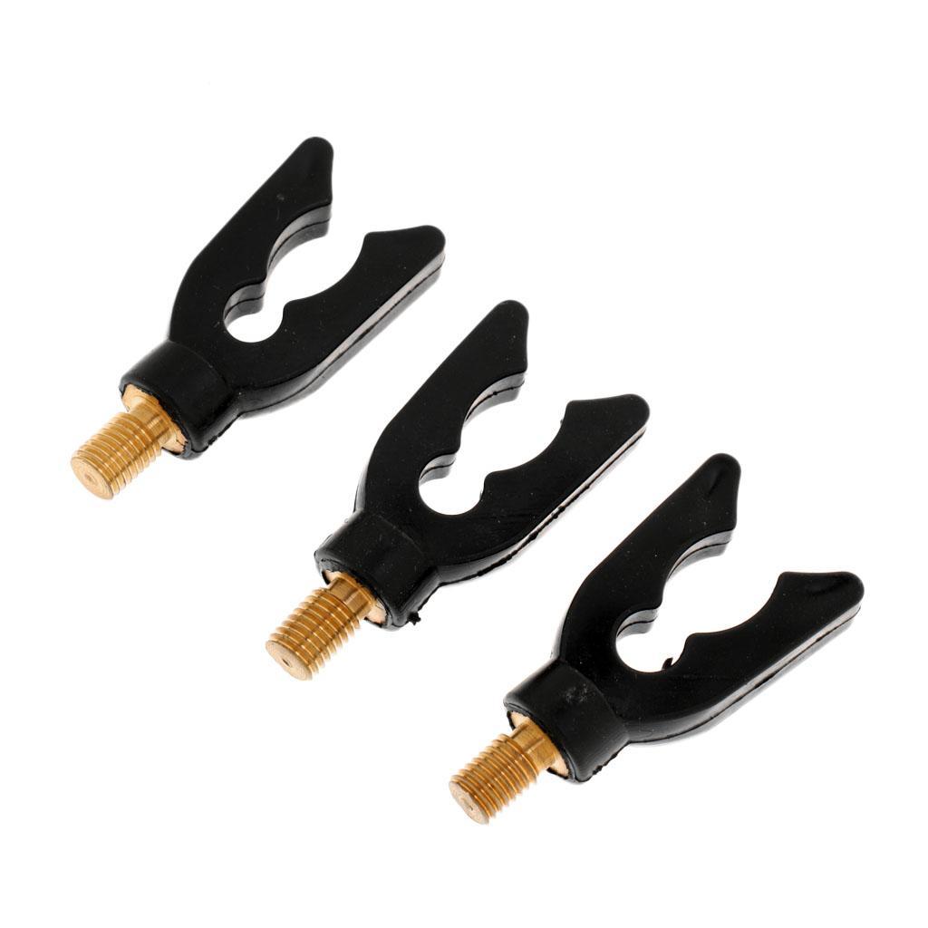3Pcs Carp Fishing Rod Holder Black Plastic Fishing Rod Pod Rest Gripper V Holder