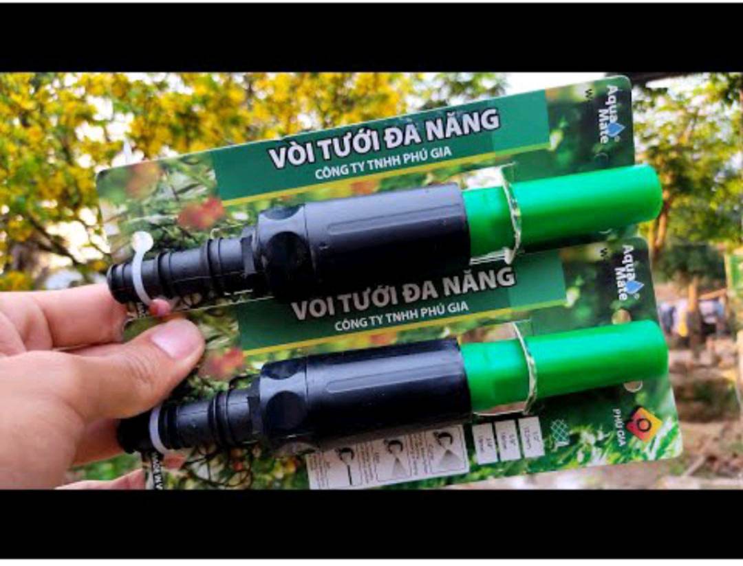 Đầu Vòi Tưới Cây Tăng Áp Đa Năng nối trực tiếp ống dây hoặc máy bơm vừa các đầu vòi