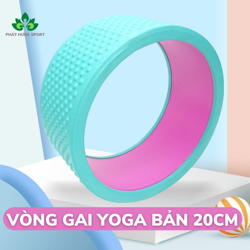 Vòng có gai bản bự 20cm tập yoga , đường kính 33cm , chịu lực 200kg ,phiên bản cao cấp có gai massage , dụng cụ tập yoga