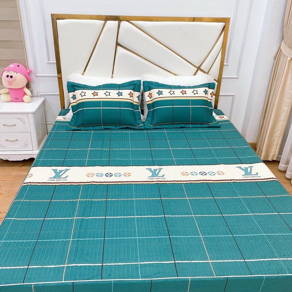 Bộ ga gối cotton trần bông Hàn các kích thước