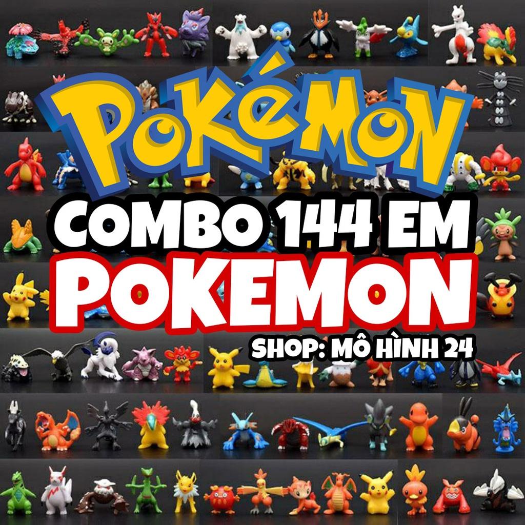 Combo 144 nhân vật đồ chơi Poket monster anime nguyên set bộ đồ chơi dễ thương nintendo cute mô hình huyền thoại poket