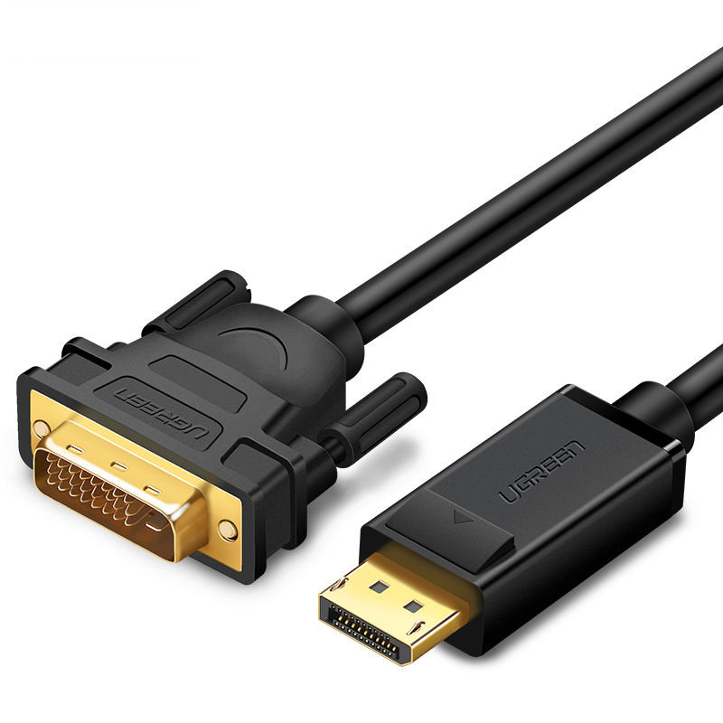 Dây cáp DisplayPort đực sang DVI-D (24+1) đực hỗ trợ 1920x1200 dài 1M UGREEN DP103 10242 - Hàng Chính Hãng