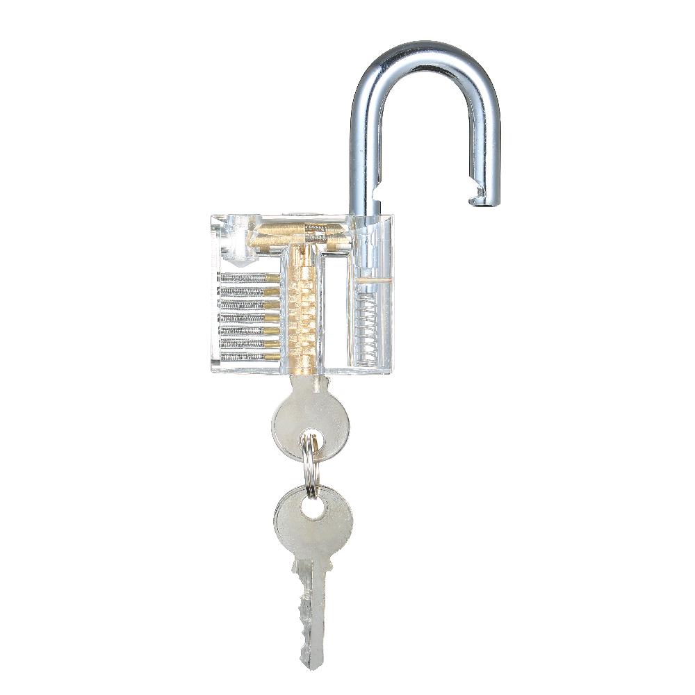 Ổ khóa thực hành trong suốt có thể nhìn thấy cho người mới bắt đầu Padlocks Lock Picking Tool Practice