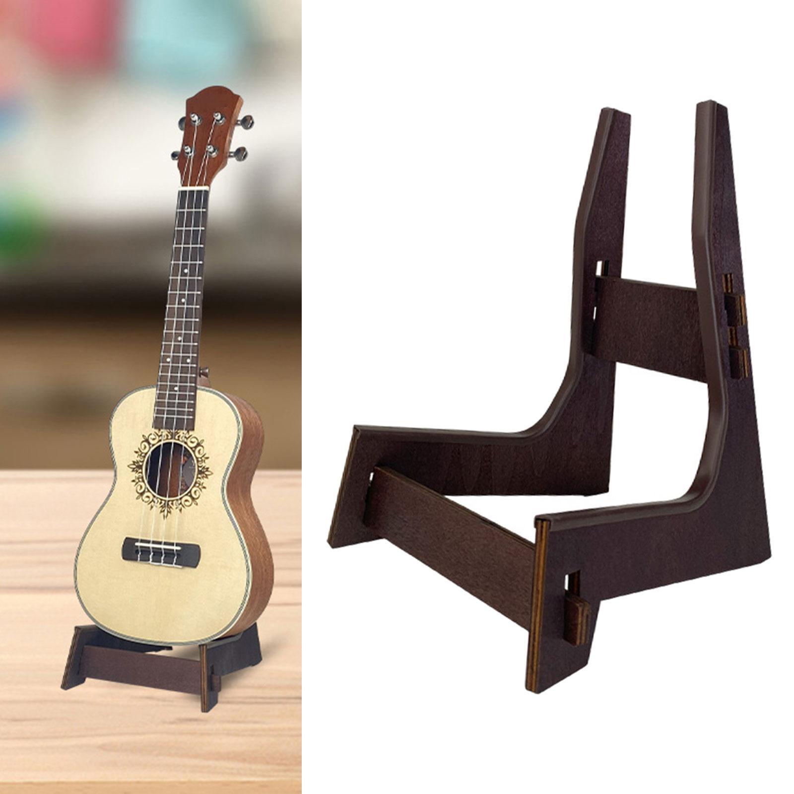 Wood Electric Guitar Floor Stand Ukulele Storage Rack Non Slip Guitar Support Stand for Ukulele Mandolin Bass Guitar Players Gifts Accessory