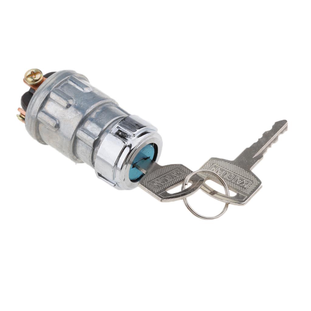 Đa Năng 12V Đánh Lửa Xi Lanh Công Tắc Ổ Khóa + 2 Chìa Khóa 3 Vị Trí Cho Xe Ô Tô, Xe Tải