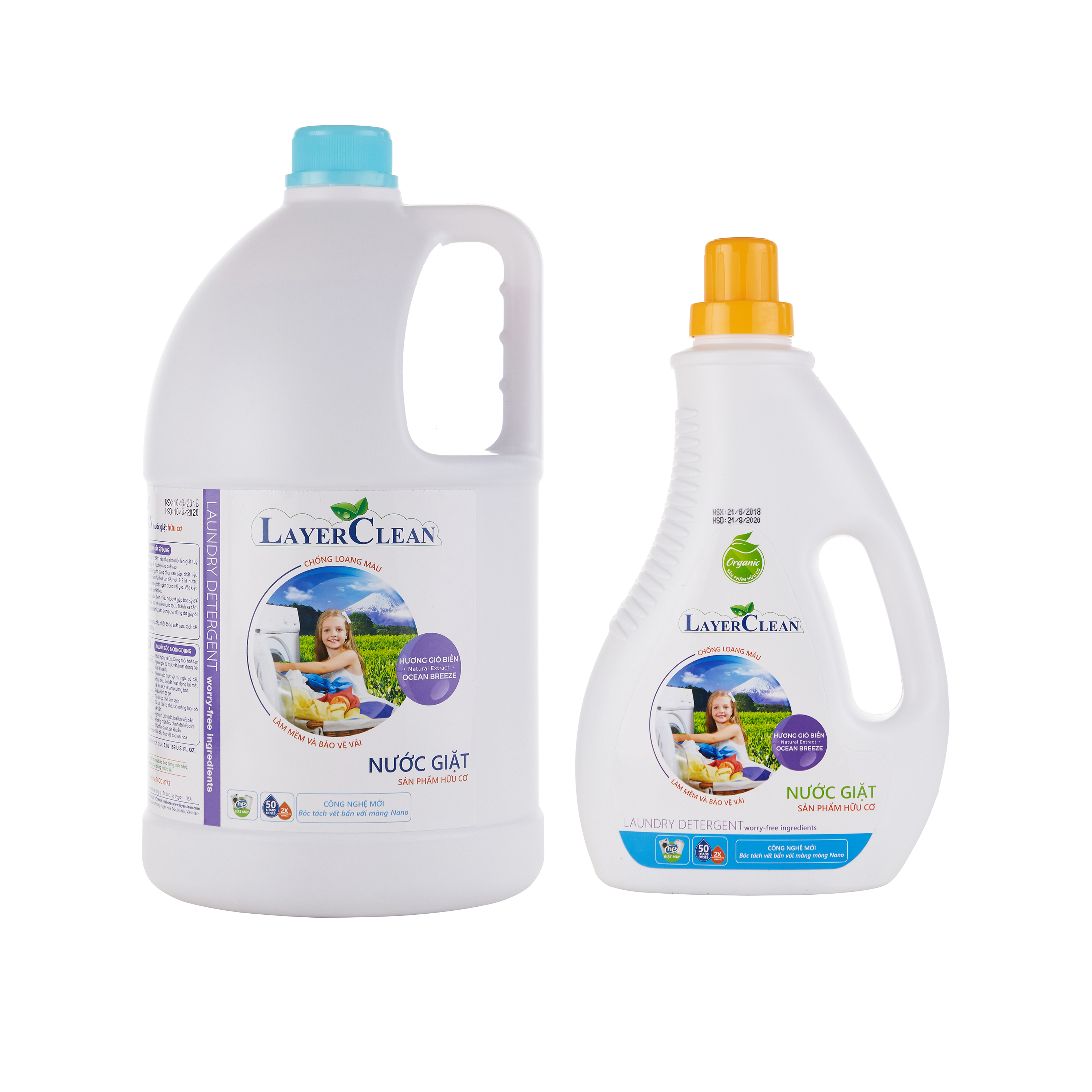 Nước giặt hữu cơ truyền thống Layer CLean, sạch bóng tự nhiên, an toàn thân thiện