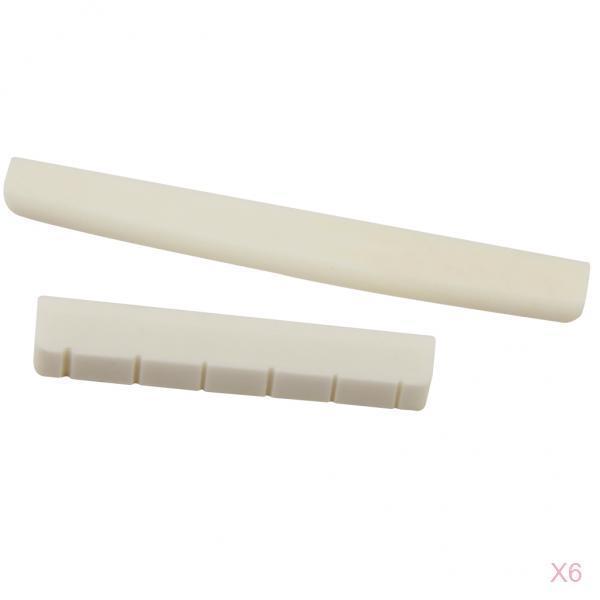 6 Set  Bridge Saddle & Slotted Nut Set For Classical Guitar Repair Parts