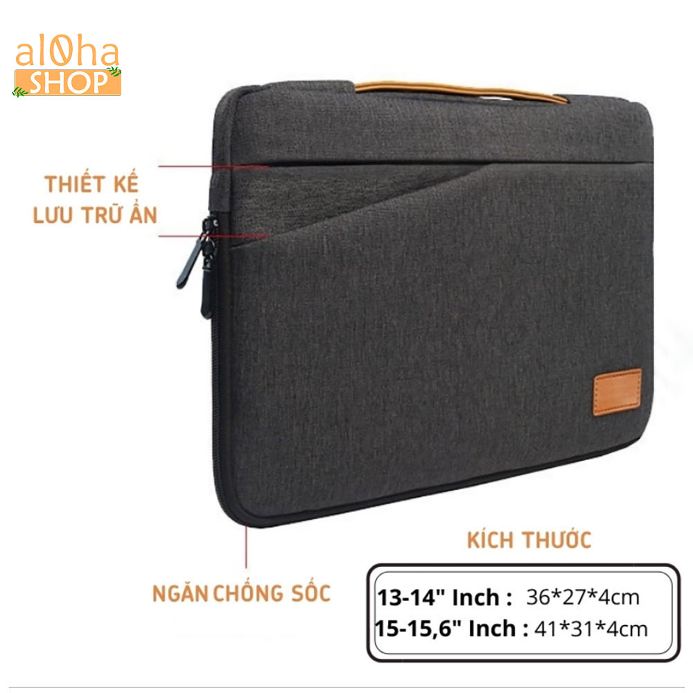 Túi xách chống sốc đựng Laptop chống nước 3 ngăn đa năng 14 Inch và 15,6 Inch - al0ha Shop