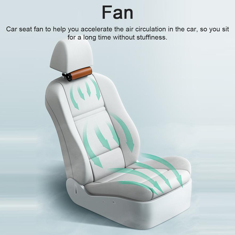 Car Seat Ventilation Fan USB Cooling Fan Air Circulation Electric Fan Low Noise with 3 Adjustable Wind Speeds Switch for Car Truck SUV