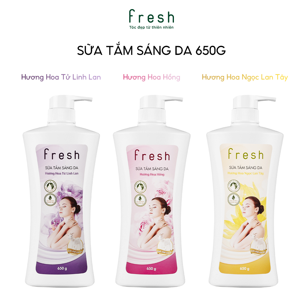 Sữa Tắm Sáng Da Fresh Hương Hoa Tử Linh Lan 650g