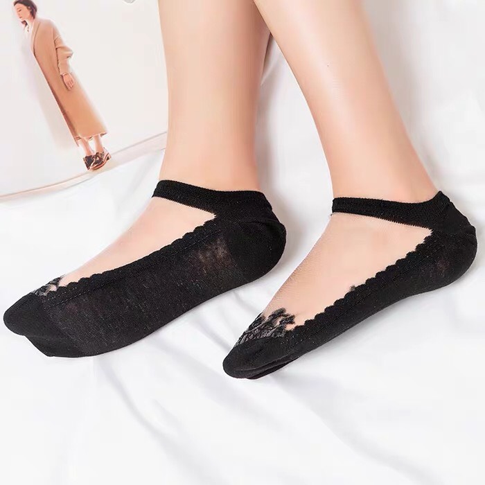 Tất đi giày bệt, tất ren đi giày búp bê, vớ nữ ren, vớ đi giày búp bê