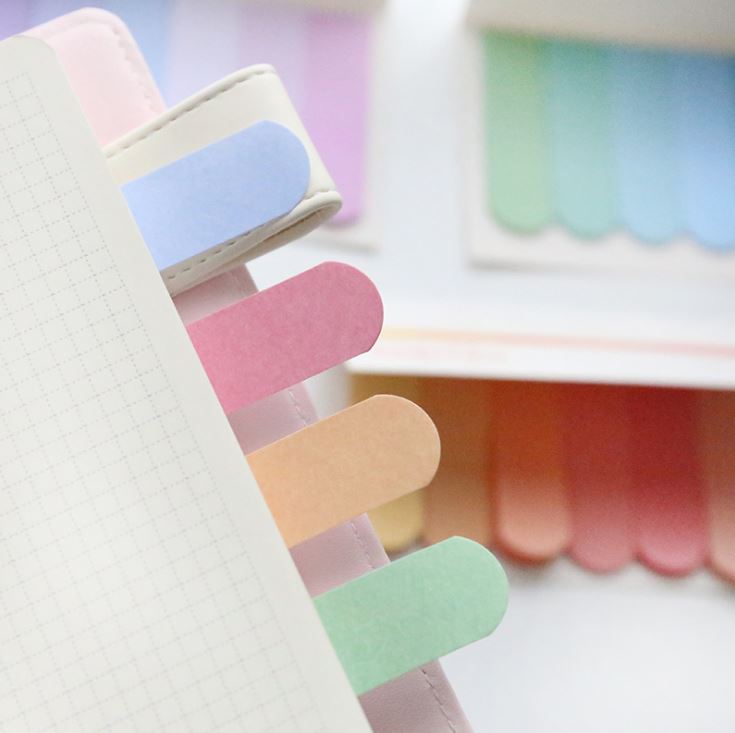 120 Miếng Giấy Ghi Chú Đánh Dấu Sách Bookmark Pastel