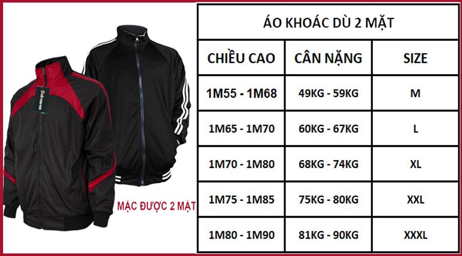Áo khoác dù nam HAHAMAN mặc 2 mặt phối màu chống thắm giữ ấm AKD2M3001