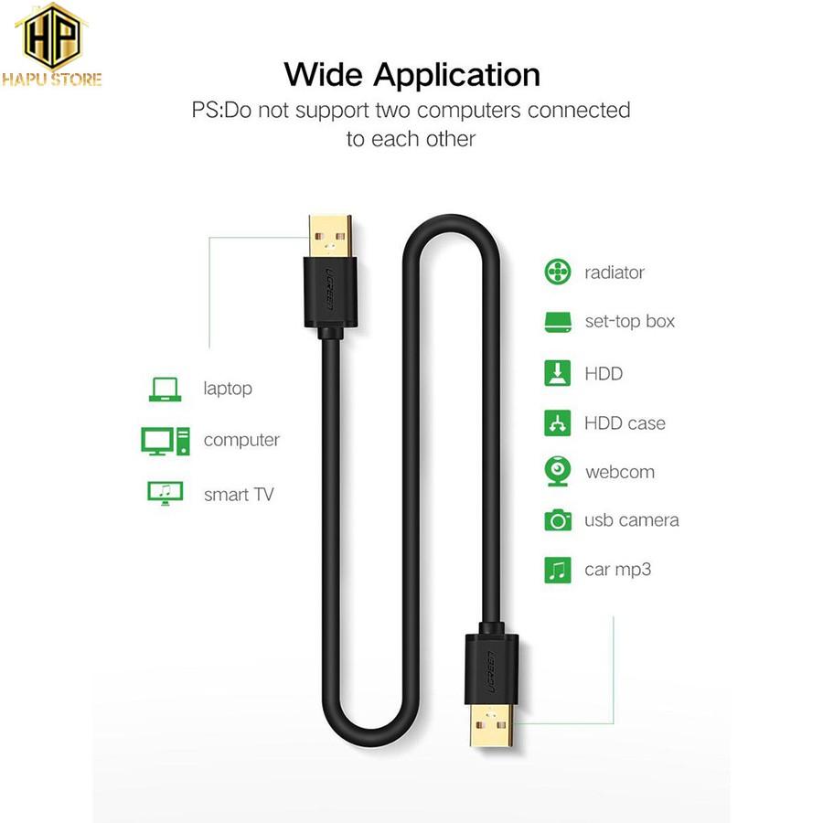 Cáp USB 2.0 Ugreen 10309 dài 1m chính hãng - Hàng Chính Hãng