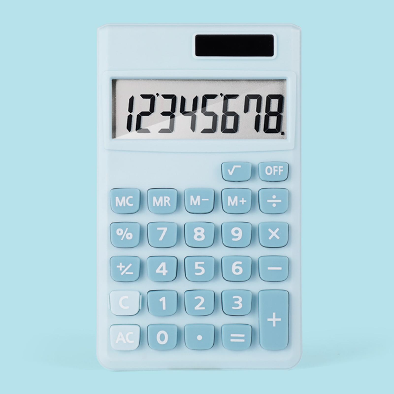 Portable Mini 8 Digit Calculator LCD Display Sensitive Button for Pink