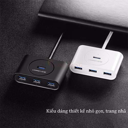 Cổng chuyển đổi Ugreen 4-in-1 USB 3.0 Hub CR113 - Hàng chính hãng