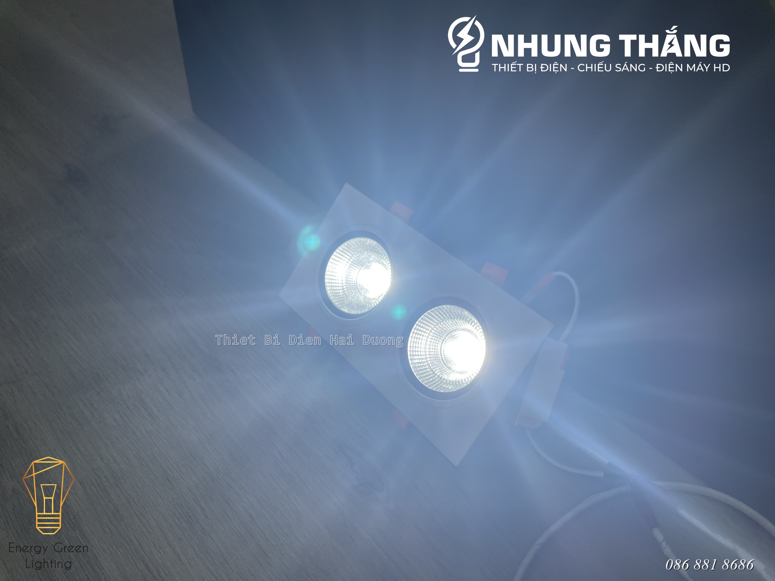 Đèn Âm Trần Đôi - Công Suất 7W x 2 - Khoét Lỗ 95 x 205mm - Ánh Sáng Trắng - Có Video