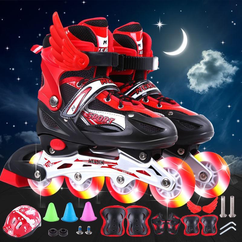 giầy trượt patin phát sáng siêu đẹp, con nít người lớn, dòng mới 2020 (Đen,Hồng, Xanh, Đỏ