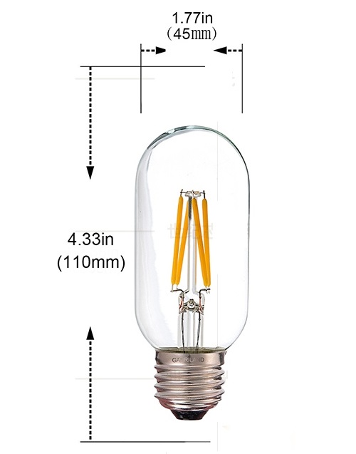 Bộ 10 bóng đèn Led Edison T45 4W đui E27 hàng chính hãng.