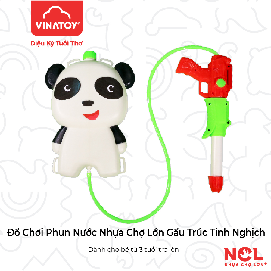 Đồ Chơi Phun Nước Nhựa Chợ Lớn hình Gấu Trúc - M1778-BB89