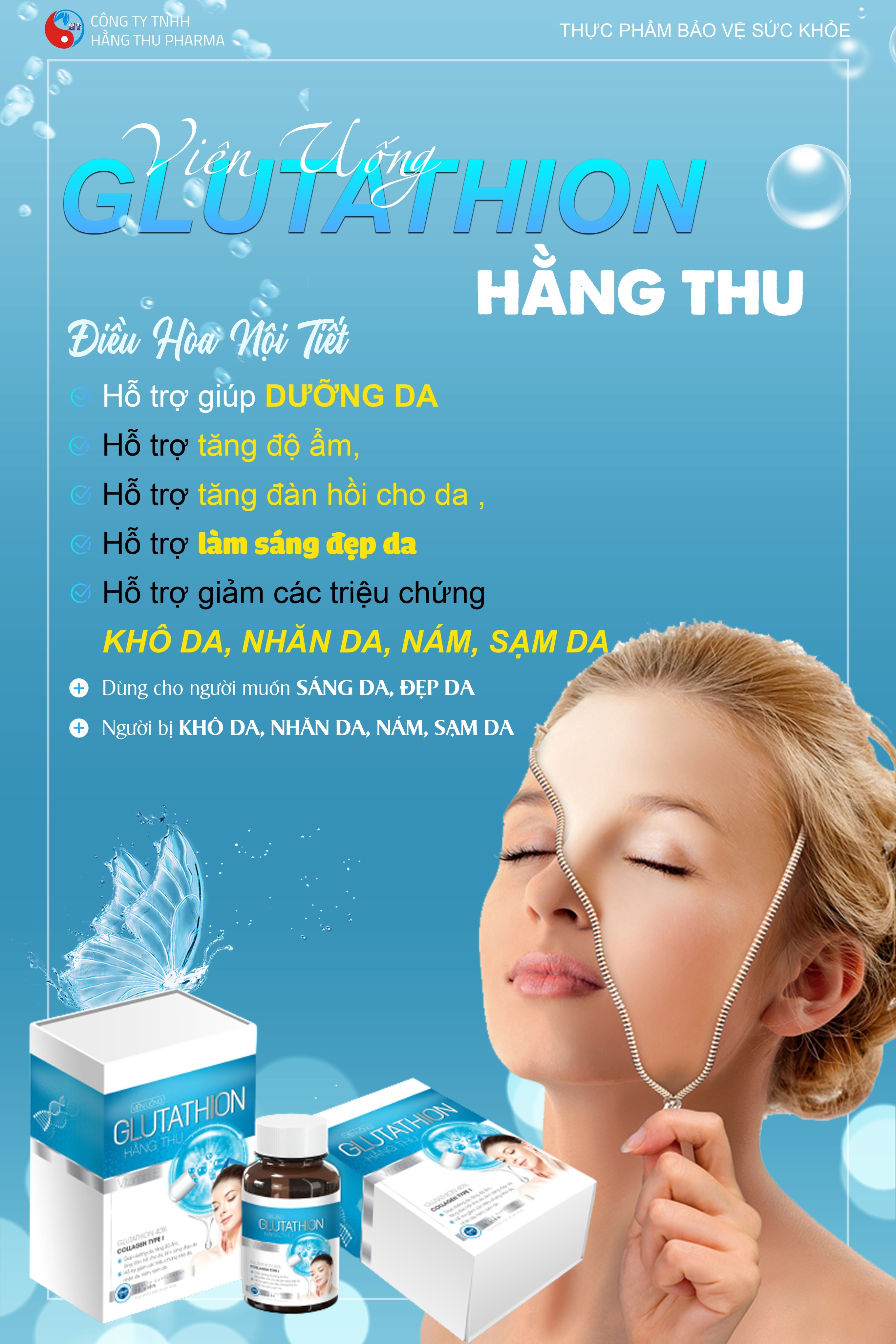 Viên uống Glutathion HT điều hòa nội tiết tố