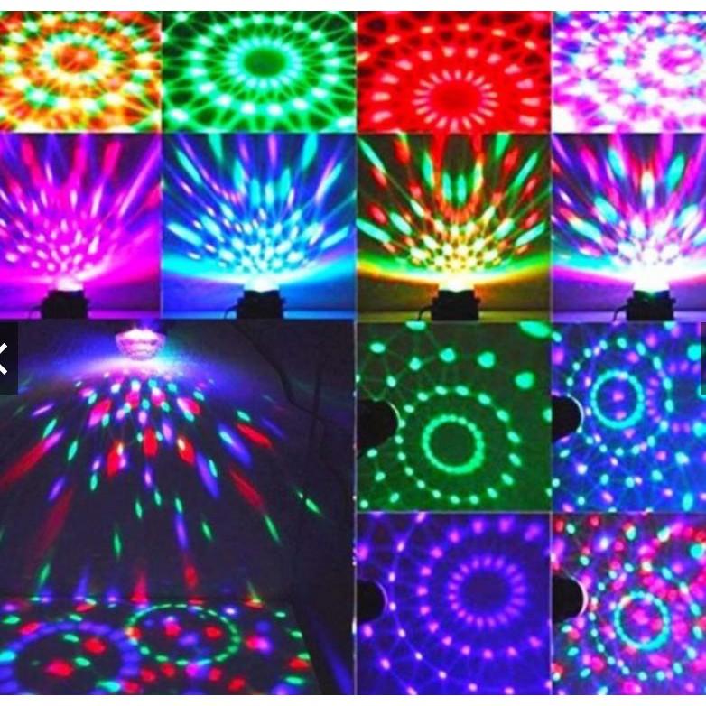 Đèn led xoay 7 màu cảm ứng