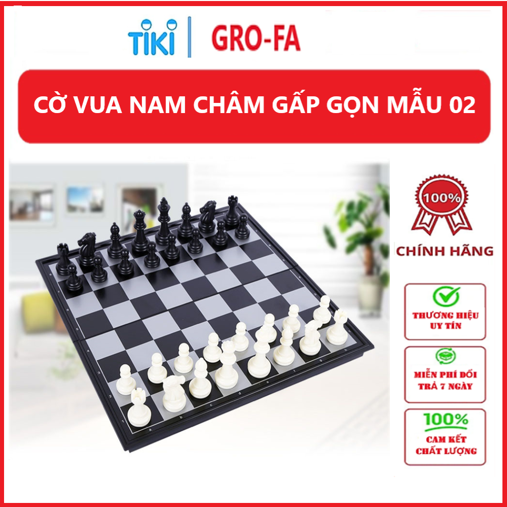 Cờ Vua Nam Châm Cao Cấp Gấp Gọn - Hàng Chính Hãng