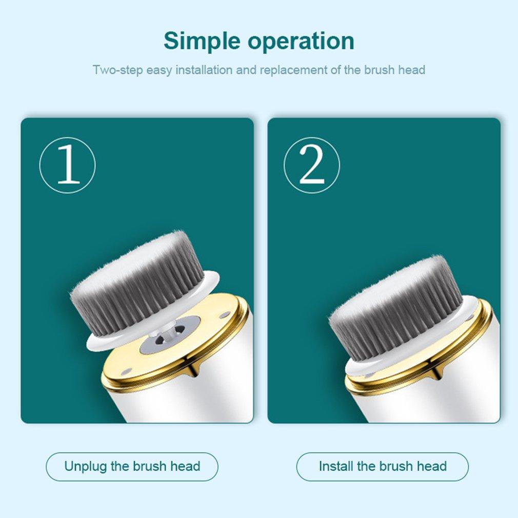 Có Thể Thay Thế Đầu Bàn Chải Mềm Mại Làm Sạch Dụng Cụ Đa Chức Năng Điện Xoay Phù Hợp Cho Sâu Làm Sạch Lỗ Chân Lông