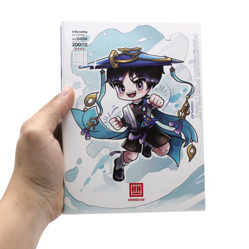 Tập Học Sinh Class Cosplay - 4 Ô Ly Vuông - 200 Trang 70gsm - Hồng Hà 0454 (Mẫu Bìa Giao Ngẫu Nhiên)