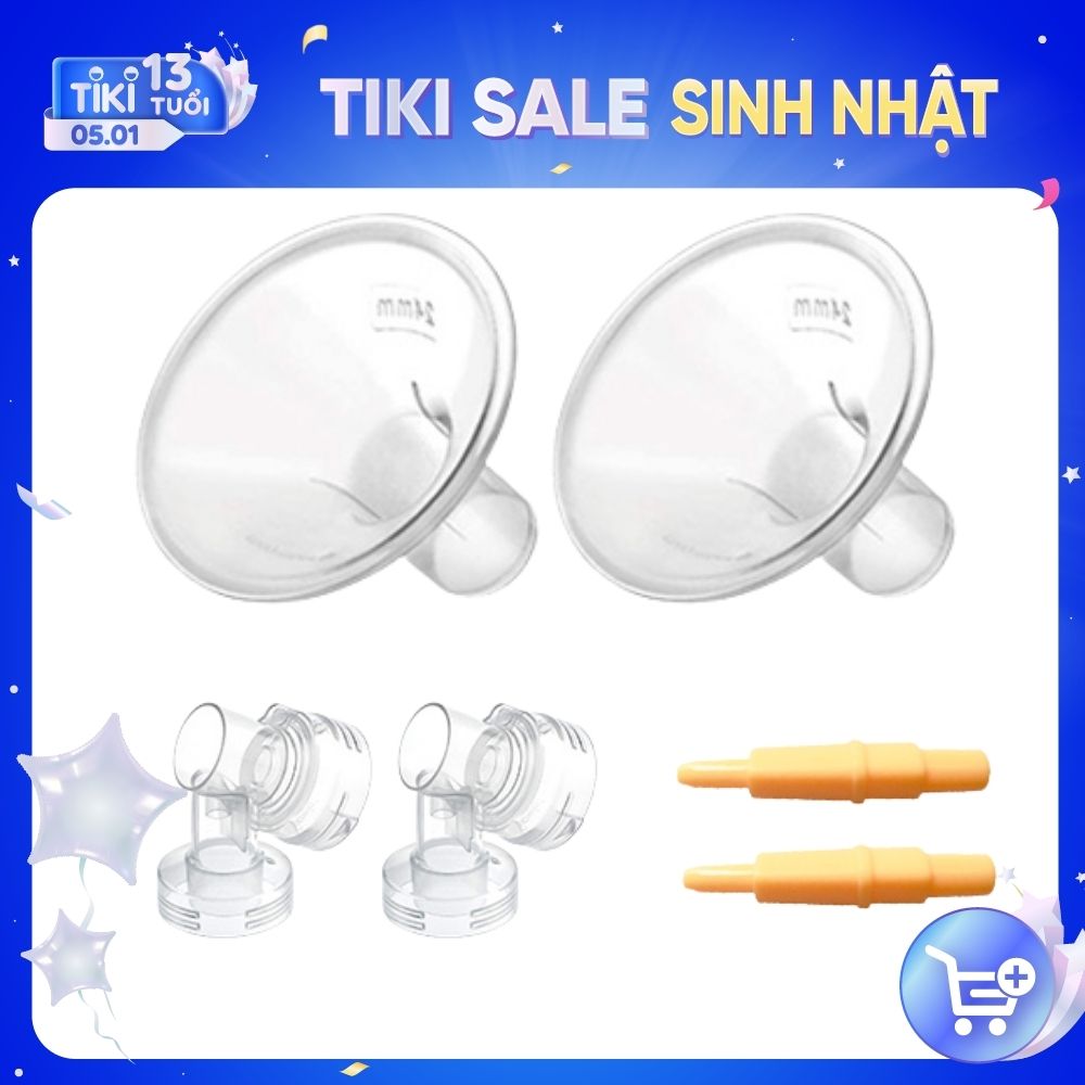 Bộ Phụ Kiện Máy Hút Sữa Unimom Thương Hiệu Maymom, Phễu Hút Sữa Size Từ 10-32mm