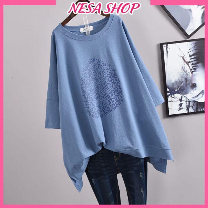 Áo thun nam nữ form rộng, Áo phông tay lỡ, chất liệu thun cotton co giãn, áo unisex in hình Lá NeSa Shop